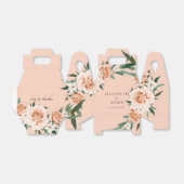 Perzik Bloemen bruiloft Collectie Bedankdoosjes (Uitgevouwen)