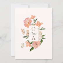 Perzik bloemen bruiloft