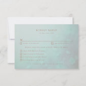 Perzik bloemen bruiloft maaltijd keuzes RSVP Kaartje (Achterkant)