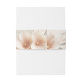 Perzik bloemen bruiloft uitnodiging uitnodigingen wikkel (Achterkant Voorbeeld)