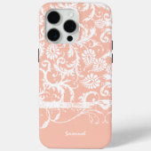 Perzik Bloemen Damask Kies kleur Case-Mate iPhone Case (Achterkant)