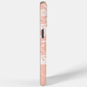 Perzik Bloemen Damask Kies kleur Case-Mate iPhone Case (Achterkant / Rechts)