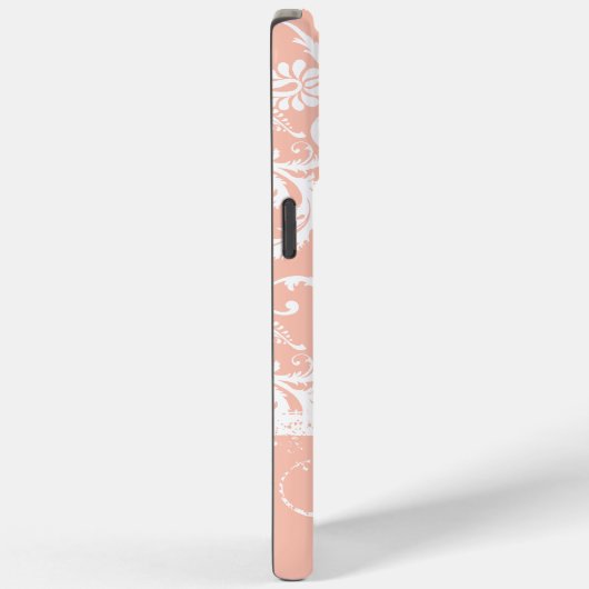 Perzik Bloemen Damask Kies kleur Case-Mate iPhone Case (Achterkant / Rechts)