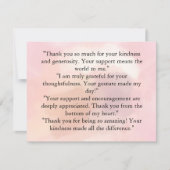 Perzik Bloemen Dank u kaart - Dankbaar Hart (Voorkant)