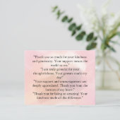 Perzik Bloemen Dank u kaart - Dankbaar Hart (Staand voorkant)