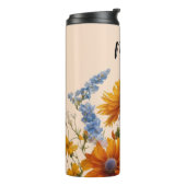 Perzik Bloemen Eerste keer Moeder Gift Thermische  Thermosbeker (Gedraaid links)