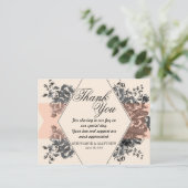 Perzik Bloemen en Streep Briefkaart (Staand voorkant)