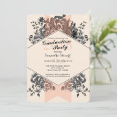 Perzik  Bloemen en Streep Kaart (Staand voorkant)