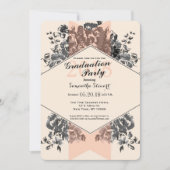 Perzik  Bloemen en Streep Kaart (Voorkant)