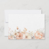 Perzik Bloemen Gepersonaliseerde Flat Note Kaart Notitiekaartje (Achterkant)