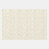 Perzik Bloemen geruit inpakpapier Vel (Voorkant 3)