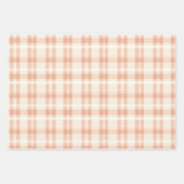 Perzik Bloemen geruit inpakpapier Vel (Voorkant 2)