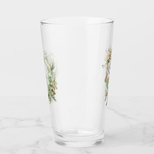 Perzik Bloemen Groene Droom Catcher Vrede Glas (Rechts)