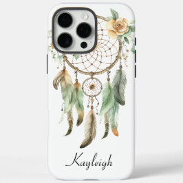 Perzik Bloemen Groene Droomvanger iPhone 16 Pro Max Hoesje