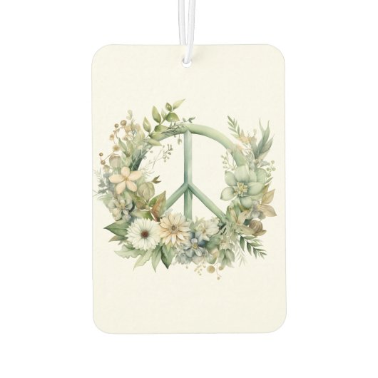 Perzik Bloemen Groene Droomvanger Luchtverfrisser (Achterkant)