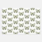 Perzik Bloemen Groene Droomvanger Verjaardag Inpakpapier Vel (Voorkant 3)