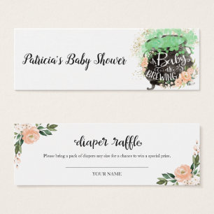 Perzik Bloemen Halloween Baby Shower Luier Raffle Mini Visitekaartjes