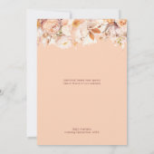 Perzik Bloemen Herfst Oh Baby shower Kaart (Achterkant)