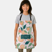 Perzik Bloemen Kleurrijk Gepersonaliseerd Patroon Schort (Insitu)