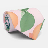 Perzik Bloemen Kleurrijk Gepersonaliseerd Patroon Stropdas (Opgerold)