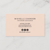 Perzik Bloemen Kleurrijke bloemen Elegant Visitekaartje (Achterkant)