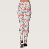 Perzik Bloemen Leggings (Achterkant)