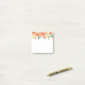 Perzik Bloemen Modern Chic Post-it® Notes (Op bureau)