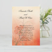 Perzik bloemen perzik textuur achtergrond bruiloft kaart (Staand voorkant)