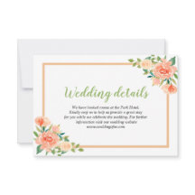 Perzik Bloemen Rand | Trouwgegevens