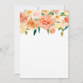 Perzik Bloemen | Save The Date Kaart (Achterkant)