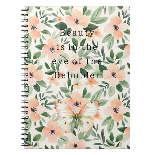Perzik Bloemen Schoonheid Waarnemer Notitieboek (Voorkant)