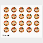 Perzik Bloemen Spice Jar Labels (Vel)