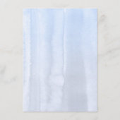 Perzik Bloemen Stoffig Blauw Bruiloft Informatie Informatiekaartje (Achterkant)