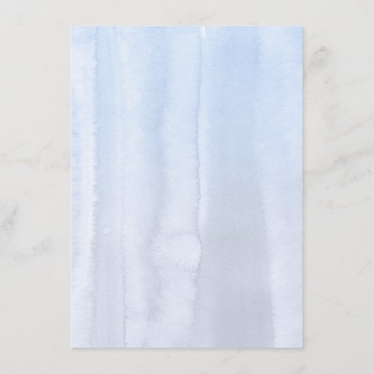 Perzik Bloemen Stoffig Blauw Bruiloft Informatie Informatiekaartje (Achterkant)