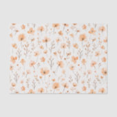 Perzik Bloemen Verjaardag Tissuepapier (Voorkant)