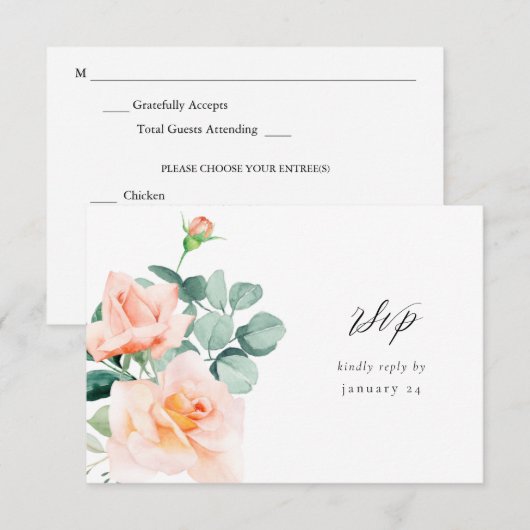 Perzik Bloemen w Maaltijd RSVP V3 2 (Voorkant / Achterkant)