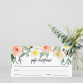 Perzik Bloemen Zakelijk Ciftcertificaat (Staand voorkant)