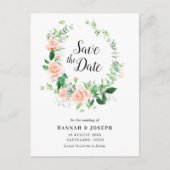 Perzik bloemenbewaar de datum briefkaart (Voorkant)