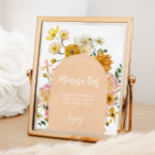 Perzik Bloemenboog Mimosa Bar teken Poster