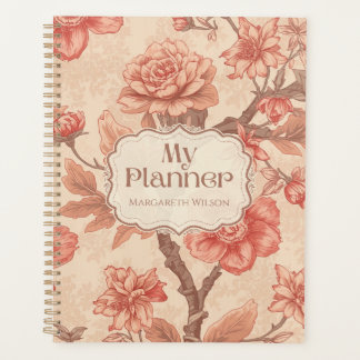 Perzik Bloemendagelijkse Planner Agenda Notitieboe