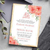 Perzik Bloemengoud Lijst Islamitisch Moslim Bruilo Kaart