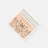 Perzik Bloemenkunst Servet (Hoek)