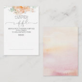 Perzik Bloemenluier Raffle Ticket Informatiekaartje (Voorkant / Achterkant)