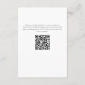 Perzik bloemenpapavers Elegante bruiloft die goed  Informatiekaartje (Achterkant)