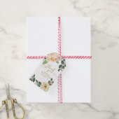 Perzik Bloemenpompoen Herfst Vrijgezellenfeest Fav Cadeaulabel (Met Touw)