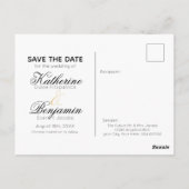 Perzik Bloemige Bewaar De Datum Briefkaart (Achterkant)