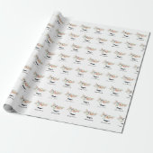Perzik bloemige bruidsdouche cadeaupapier (Uitgerold)