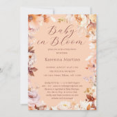 Perzik bloemige Herfst Baby in bloesemdouche Kaart (Voorkant)