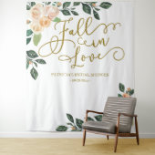 Perzik Bloemige Pompoen Herfst Bruids Shower Achte Wandkleed (In situ)