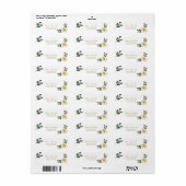 Perzik Bloemige Pompoen Herfst Bruiloft Label (Full Sheet)